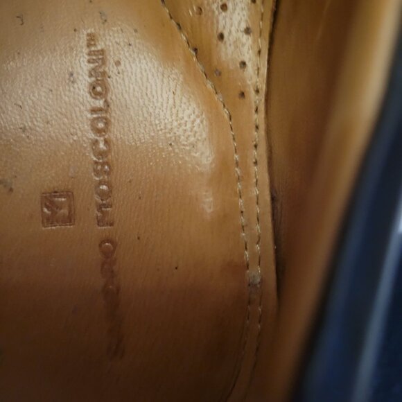 Mens Black Leather Lace-Up Dress Shoes Size 9.5 D - Picture 5 of 7